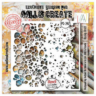 Aall and Create - Rocky Drift 6x6 inch Stencil