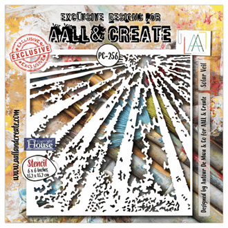 Aall and Create - Solar Pulse 6x6 Inch Stencil Solar Veil