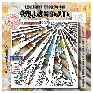 Aall and Create - Solar Pulse 6x6 Inch Stencil Solar Veil