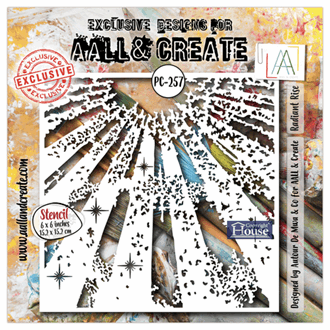 Aall and Create - Solar Pulse 6x6 Inch Stencil Radiant Rise