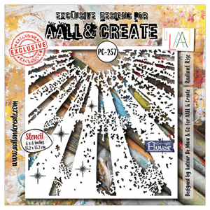 Aall and Create - Solar Pulse 6x6 Inch Stencil Radiant Rise