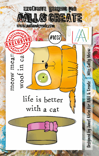 AALL and Create - Miss Catty Meow Stamp Set, str A7