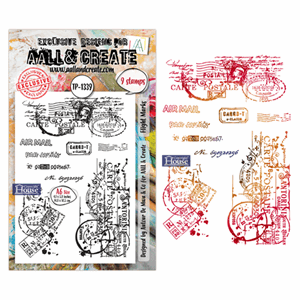 AALL and Create - Postcard Sky A6 Stamp Set Flight Marks