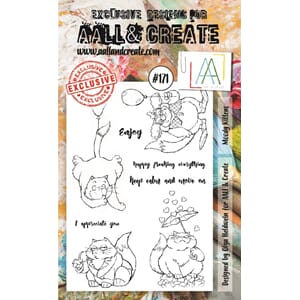 Aall and Create - Moody Kittens Stamp, str A6