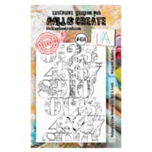 Aall and Create - Newsprint Numbers Stamp Set