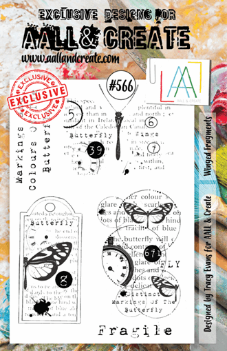 AALL and Create - Winged Fragments Stamp Set, A5