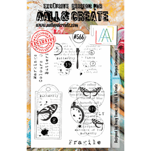 AALL and Create - Winged Fragments Stamp Set, A5