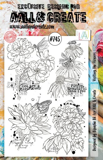 Aall and Create - Visiting The Flowers Stamp, str A6