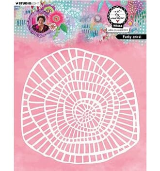 Art by Marlene - Funky Spiral Mask, str 8x8 inch