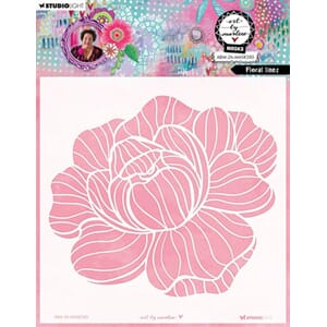 Art by Marlene - Floral Lines Mask, str 8x8 inch