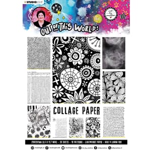 Studio Light - ABM Out Of This World Pattern Paper B&W 15