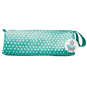 Art by Marlene - Pencil Case Turquoise w/ White Dots