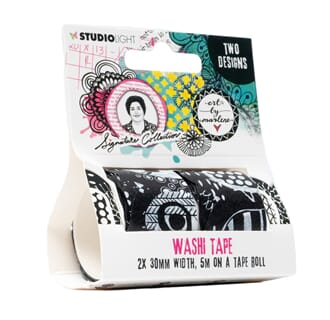 Art by Marlene - Scallop Black/Wh Washi Tape Signature Coll.