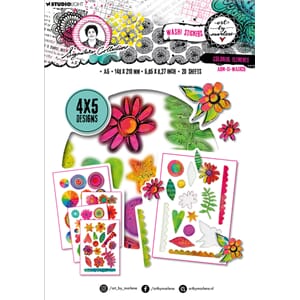 Art by Marlene - Washi Sticker Sheets Colorful Elements