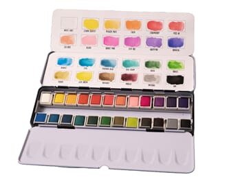 Studio Light - Watercolor Paint in Tin, 24 Colors
