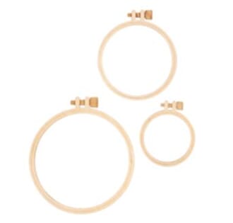 Fun Stampers Journey DIY Hoops Wooden Embellishments, 6/Pkg