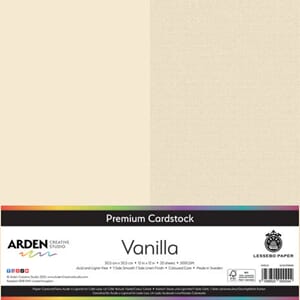 Premium Cardstock 12x12 Inch - Vanilla, 300 gram, 1 ark