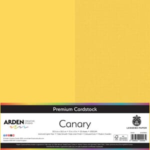 Premium Cardstock 12x12 Inch - Canary, 300 gram, 1 ark