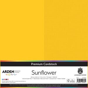 Premium Cardstock 12x12 Inch - Sunflower, 300 gram, 1 ark
