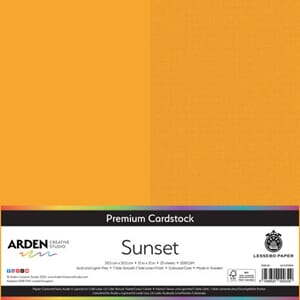 Premium Cardstock 12x12 Inch - Sunset, 300 gram, 1 ark
