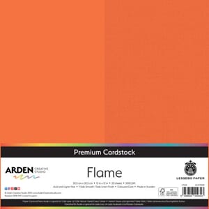 Premium Cardstock 12x12 Inch - Flame, 300 gram, 1ark
