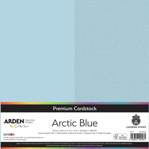 Premium Cardstock 12x12 Inch - Arctic Blue, 300 gram, 1ark