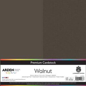 Premium Cardstock 12x12 Inch - Walnut, 300 gram, 1ark
