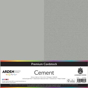 Premium Cardstock 12x12 Inch - Cement, 300 gram, 1ark