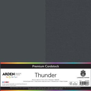 Premium Cardstock 12x12 Inch - Thunder, 300 gram, 1ark