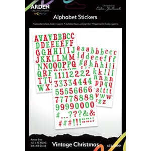 Arden - Vintage Christmas 6x8 Inch Alphabet Stickers