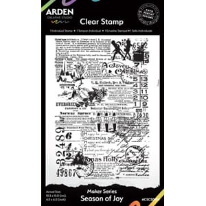 Arden - Maker Series 4x8 Inch Clear Stamp Set Season of Joy