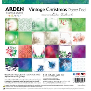 Arden - Vintage Christmas 8x8 Inch Paper Pad