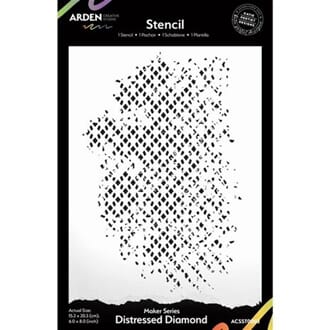 Arden - Distressed Diamond Maker Series 6x8 Inch Stencil