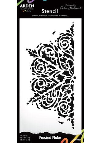 Arden - Frosted Flake Maker Series 4x8 Inch Stencil