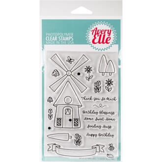 Avery Elle: Windmill Clear Stamp Set, 4x6