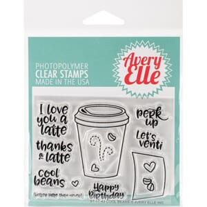 Avery Elle: Cool Beans Clear Stamp Set 4x3 inch