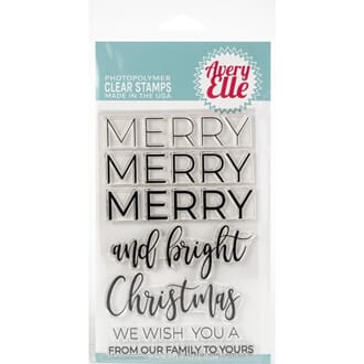 Avery Elle: Merry Merry - Clear Stamp Set, 4x6