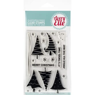 Avery Elle: Quirky Christmas - Clear Stamp Set, 4x6