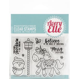 Avery Elle: Christmas Magic Clear Stamp Set, 4x3 inch