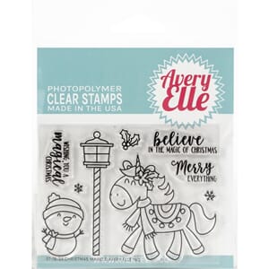 Avery Elle: Christmas Magic Clear Stamp Set, 4x3 inch