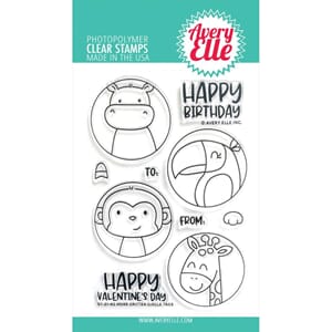 Avery Elle: More Critter Circle Tags - Clear Stamp Set
