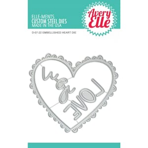 Avery Elle: Embellished Heart Elle-Ments Dies