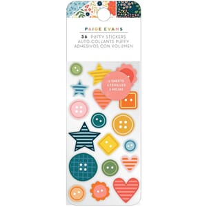 Paige Evans - Bungalow Lane Embossed Puffy Stickers