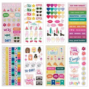 American Craft - Damask Love Life's A Party Mini Sticker Boo