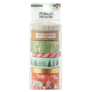 Crate Paper - Mittens & Mistletoe Washi Tape 7/Pkg