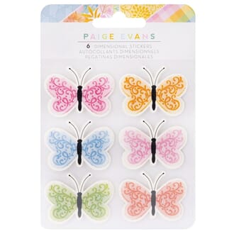 Paige Evans - Garden Shoppe Dimensional Stickers Butterflies
