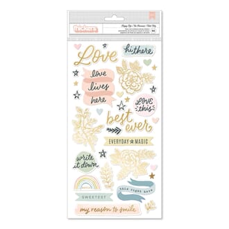 Crate Paper - Gingham Garden Happy Life Thickers