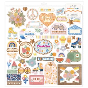 Jen Hadfield - Flower Child 12x12 Inch Foam Sheet Stickers