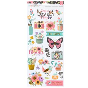 American Craft - April and Ivy Stickers Icons Gold Foil