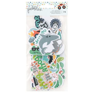 Pebbles - Cool Boy Ephemera Icons Silver Foil